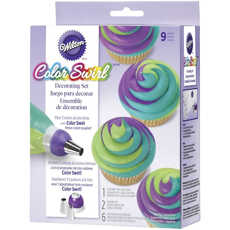 Wilton Wilton Color Swirl Purple/White Plastic Decorating Set 191001945